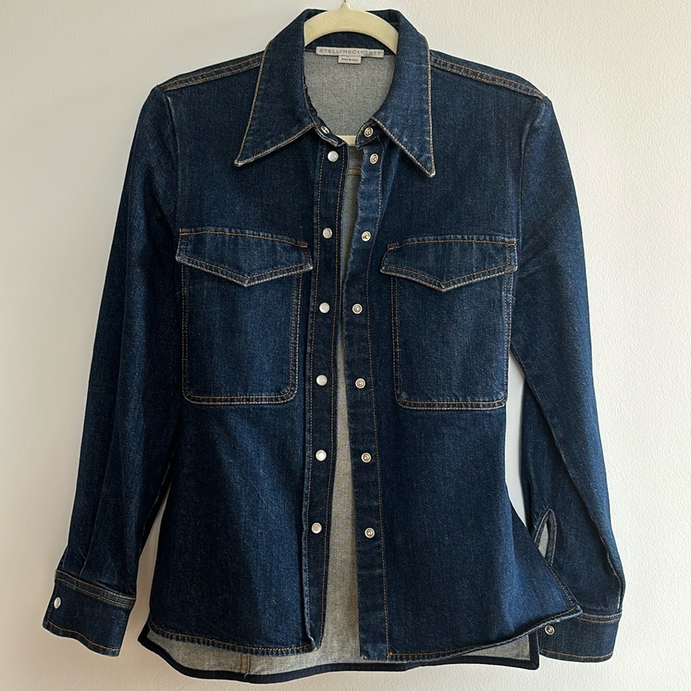 Stella McCartney tailored denim shirt, size 36